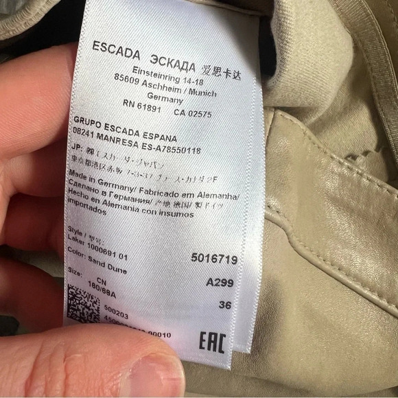 Escada lamb leather pants - Picture 4 of 7